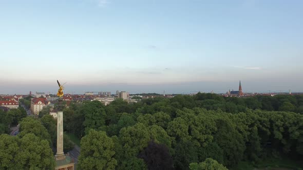 Aerial view of the Angel of Peace alt