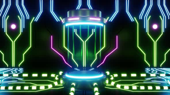 Sci Fi Cylinder on the Cyberspace