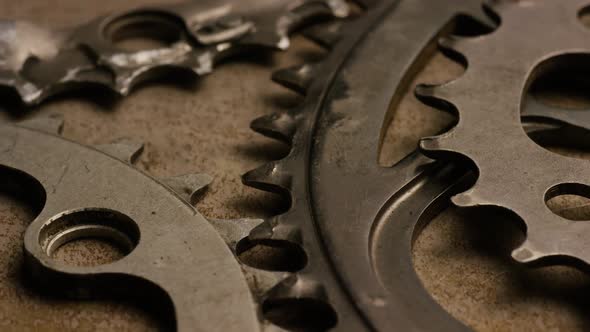 Cinematic, rotating shot of gears - GEARS 044 alt