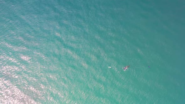 AH - Aerial View of Divers Swimming 01 alt
