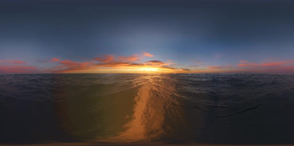 Sunset Ocean Panoramic 360 VR