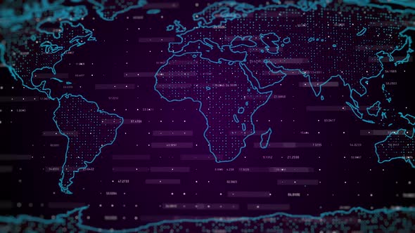 Digital World Map Background