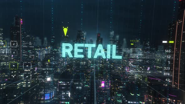 Digital Abstract Smart Retail Title