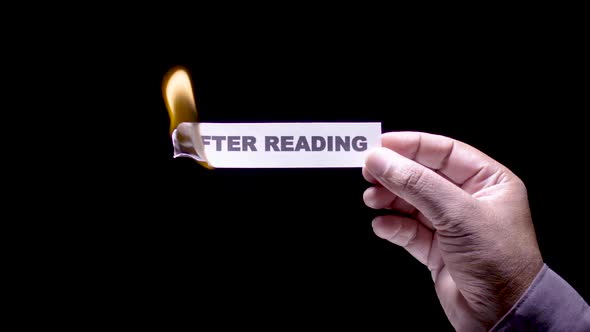 Paper Burning After Reading