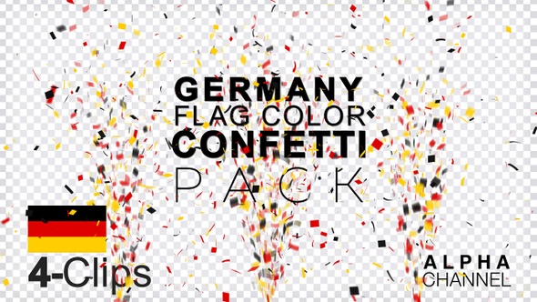 Germany Flag Color Celebration Confetti Pack