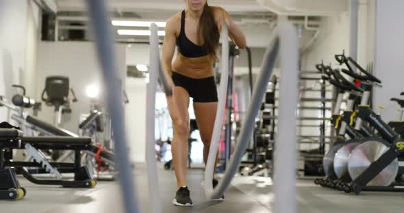 Athletic Female Highintensity Interval Training Using Battle Ropes