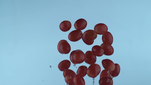 Grapes flying in slow motion, shot with Phantom Flex 4K at 1000 frames per second alt