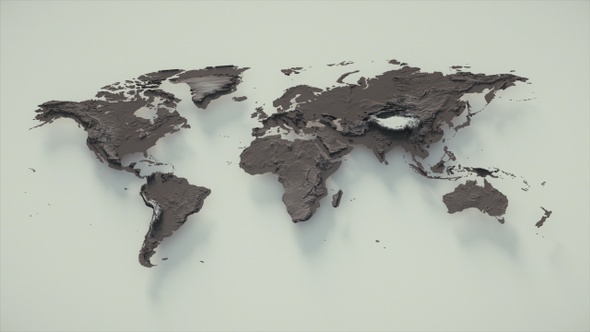 Textured Map of the World 4K