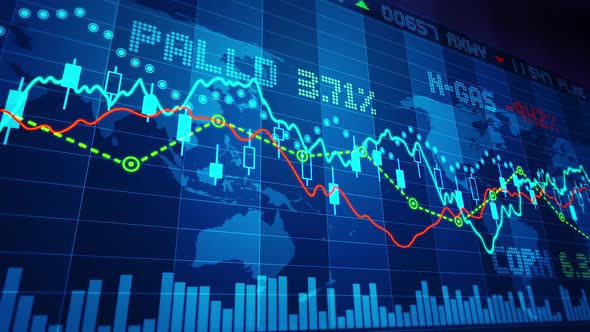 Digital Stock Exchange Financial Data Analysis Graph
