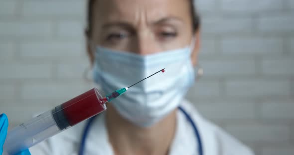 Hospital work with blood test.  alt