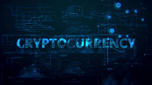 Cryptocurrency Digital Data Text 4k