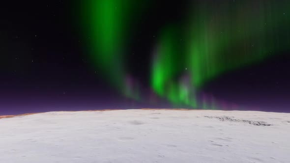 Space Background - Aurora on Exoplanet alt