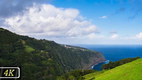 Sunny Cloudy Day over Azores Island alt
