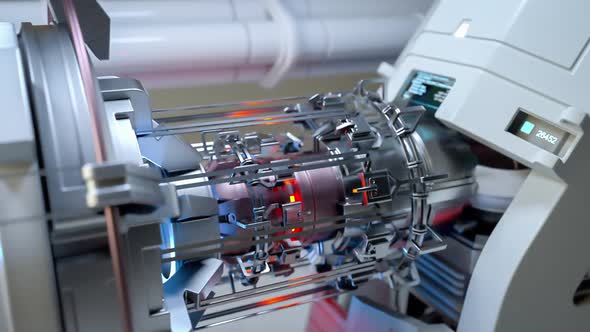 High tech engine mechanism rotating alt