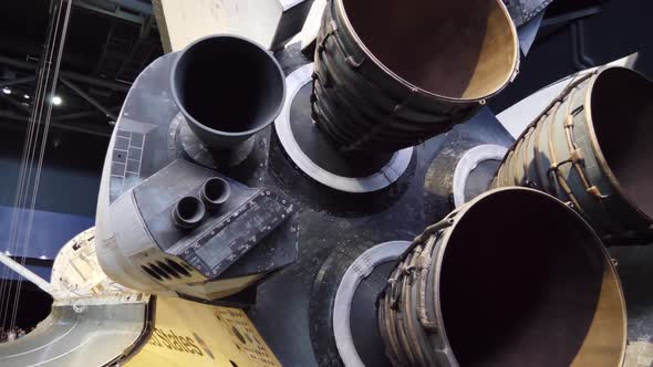 Engines of Atlantis space shuttle in Kennedy Space Center, Florida, USA alt