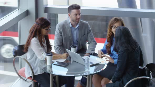 Group of business people meeting