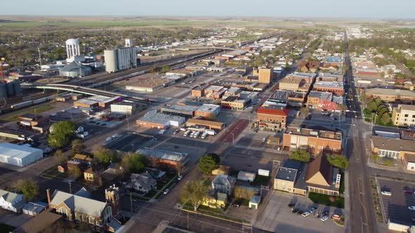 North Platte, Nebraska, downtown and surrounding town alt