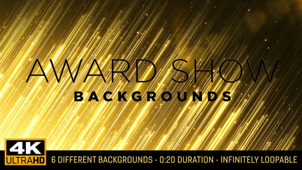 Award Show Backgrounds 4K (6-pack)