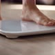 Bathroom Weighing Scale.Woman On Scales Checking BMI Weight Loss.Woman On Diet Body Fat Overweight - VideoHive Item for Sale
