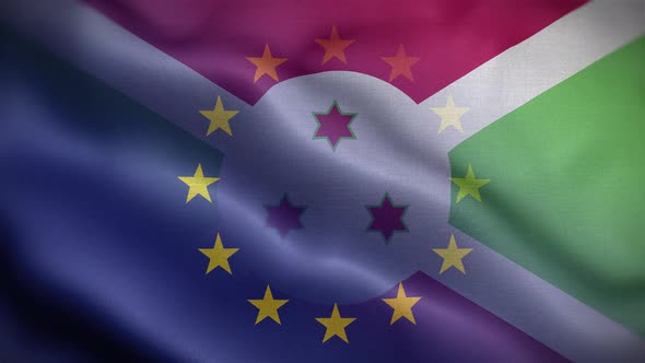 EU Burundi Flag Loop Background 4K