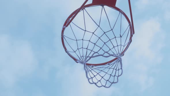 Basketball Ball Does Not Hit the Basketball Hoop View From alt