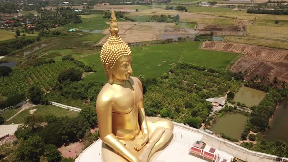 Wat Muang Aerial View, Biggest Buddha Statue in Thailand alt