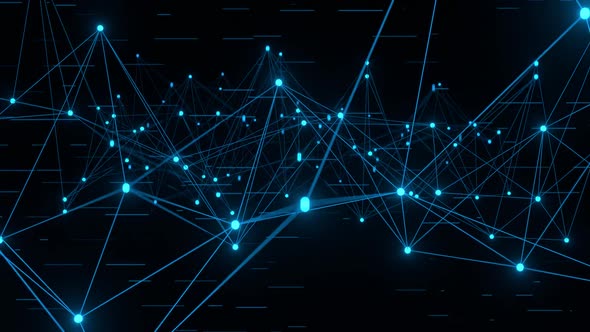 HD Plexus Style Loop. Abstract technology big data background concept, metaverse alt