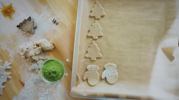 Gingerbread cookies baking