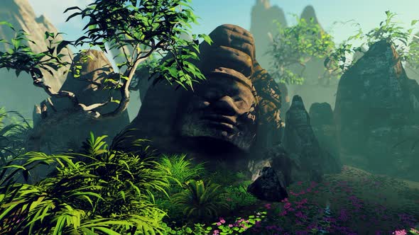 Stone Statue In The Jungle alt