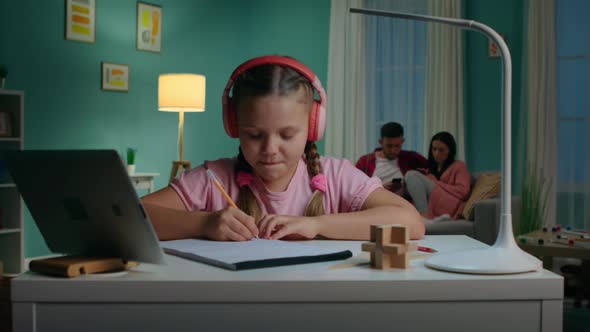 Cheerful Girl Has Distant Lesson alt