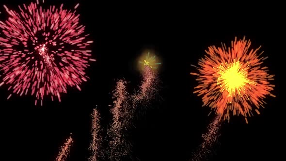 Abstract Colored Firework Background