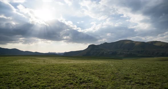 Timelapse from Golden gate Highlands national park in South Africa