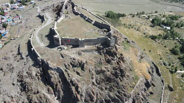 aerial view ancient castle alt