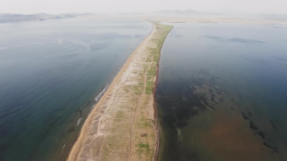 Aerial View of the Nazimov Sand Spit Russia alt