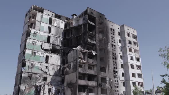 War in Ukraine  Destroyed Building in Borodyanka Bucha District alt