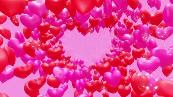 Bubbles Heart In Love Tunnel 01 4K alt