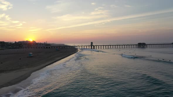 Riding The Wave At Sunrise