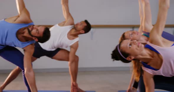 Group of people exercising alt