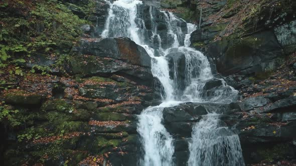 Rocky Carpathian Mountain River Waterfall Rapids