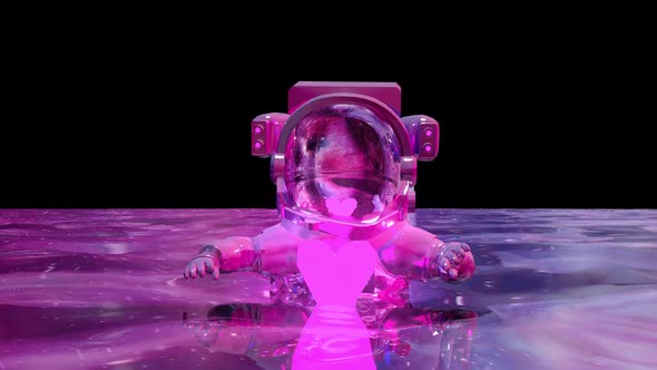 Spaceman floating