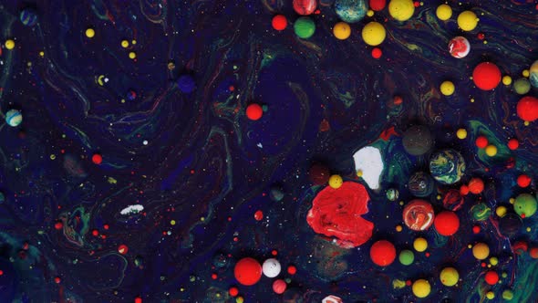 Moving Deep Background Consisting of Dark Blue Balls Moving in a Chaotic Manner alt