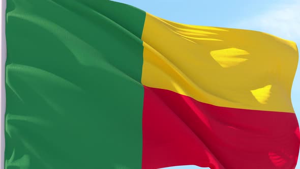 Benin Flag Looping Background