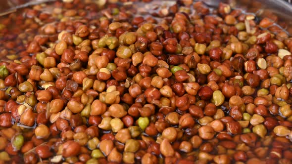 Closeup Shot Of Chickpeas Soaked In Water