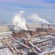 Smoking Pipes in Industrial Zone in Winter - VideoHive Item for Sale