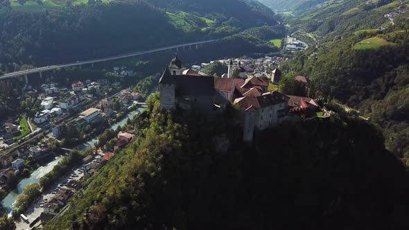 Amazing View of Sabiona Castle in Chiusa Northern Italy alt