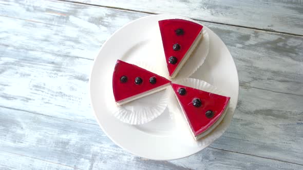 Cheese Cakes on Plate Top View alt