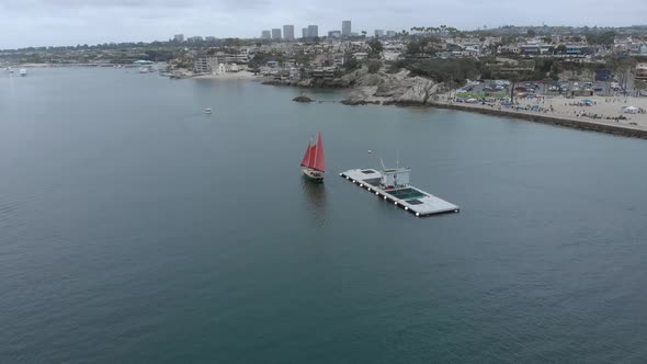 Sailboat at Newport Bay alt
