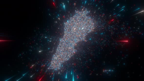 Abstract Map Of Lebanon alt