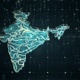 Blue India Map Danger 4 K - VideoHive Item for Sale