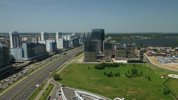 View From the Height of Pobediteley Avenue in Minsk
